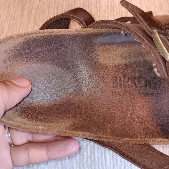 Birkenstock Mayari Sandal Brown Mocha Leather Straps Ladies 6 EU 37 - Picture 4 of 4